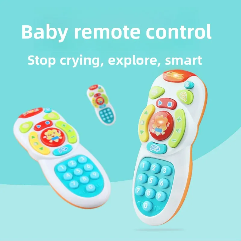 Jouet d'apprentissage télécommandé pour tout-petits – Musique, lumières, chiffres, formes, sons météorologiques et phrases ABC |   Téléphone d'éducation précoce pour bébé