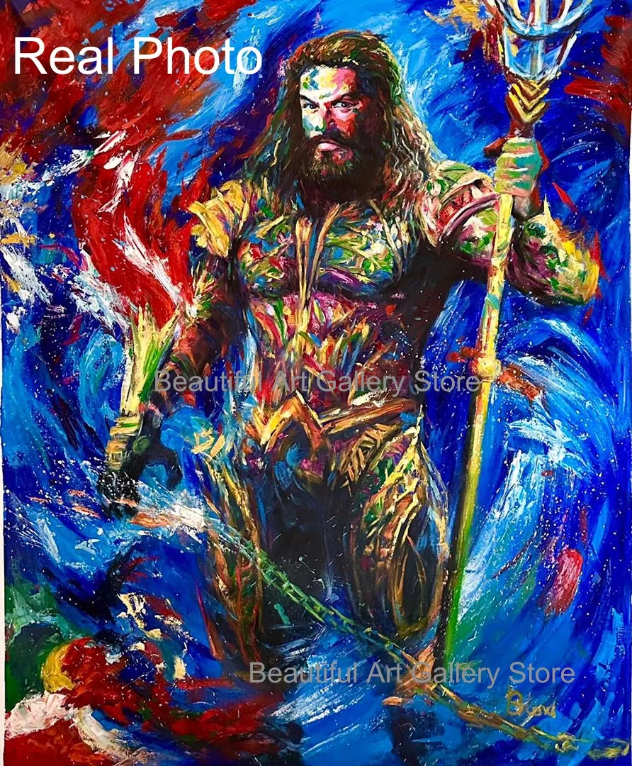 

Blend Cota Stock Hand Painted Marvel Hero Canvas Oil Painting for Home Decor Modern Unframed in Stock Free Ship by Fedex DHL UPS