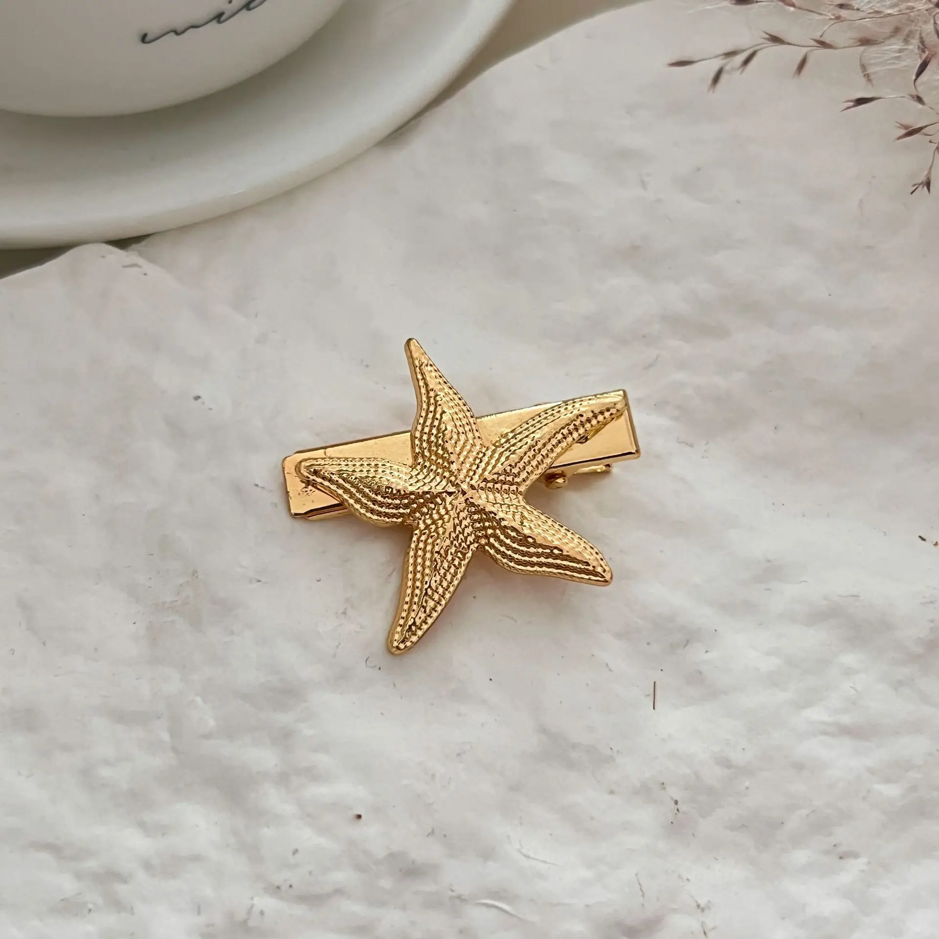 DIEZI One pieces Ocean style headwear Hair Clips Gold Silver Color Scallop Starfish Barrettes Hairpin For Women Girls Daily