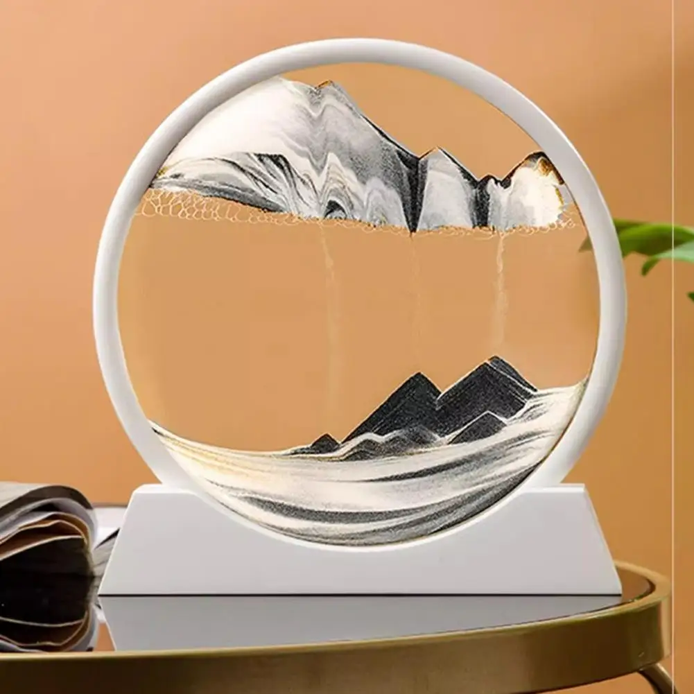 7 بوصة الرمال المتحركة الرمال عرض أعماق البحار صورة فنية ثلاثية الأبعاد ديناميكية المنزل الحركة مكتب الديكور الرمال اللوحة الهدايا عرض P5K1