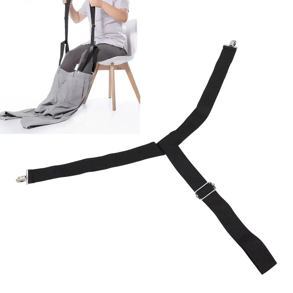 2Pcs Set Clip and Pull Pants Dressing Aid Strap Adjustable Black Pants Wearing Assist Clip Folding Strong Grip