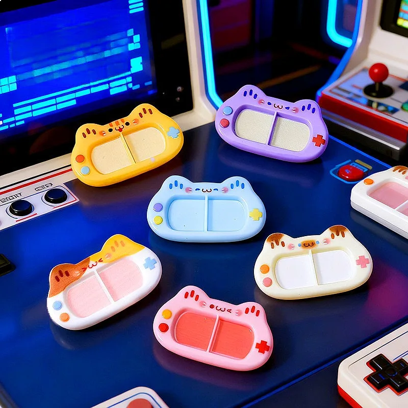 

100pcs Kawaii Cat Game Console Resin Flatback Cabochon DIY Keychain Earring Scrapbook Dollhouse Decoration