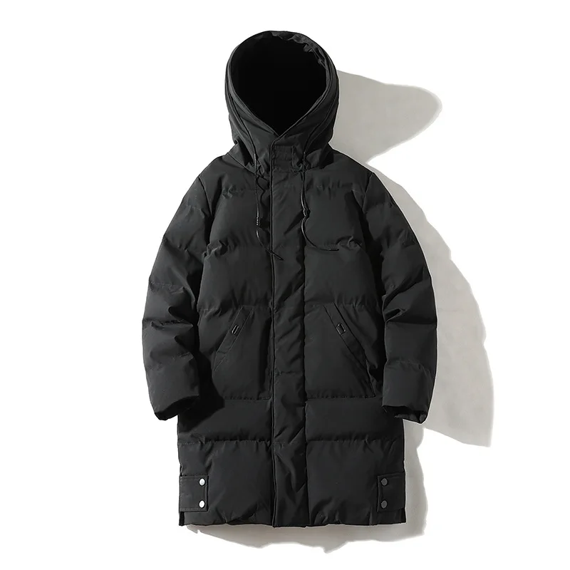M-8XL Large Men's Medium to Long Thickened Warm Cotton Jacket Men's Winter Jacket Winter Hoodie Casual Cotton Jacket Men's Coat