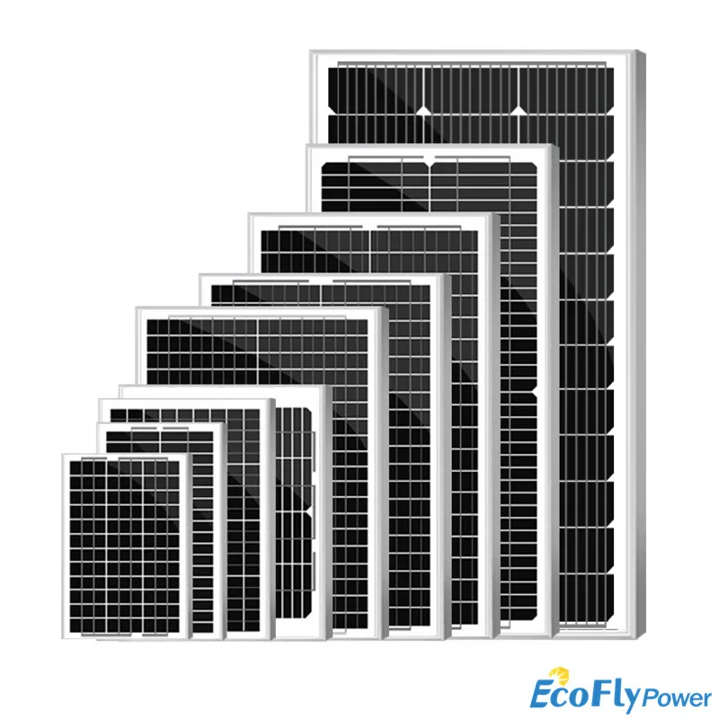 Painel Solar Mono 18v 25w 30w 40w 60w 70w 80w 100w Poder Exatamente Real para 12v Home e Sistema Solar Exterior Venda Direta da Fábrica