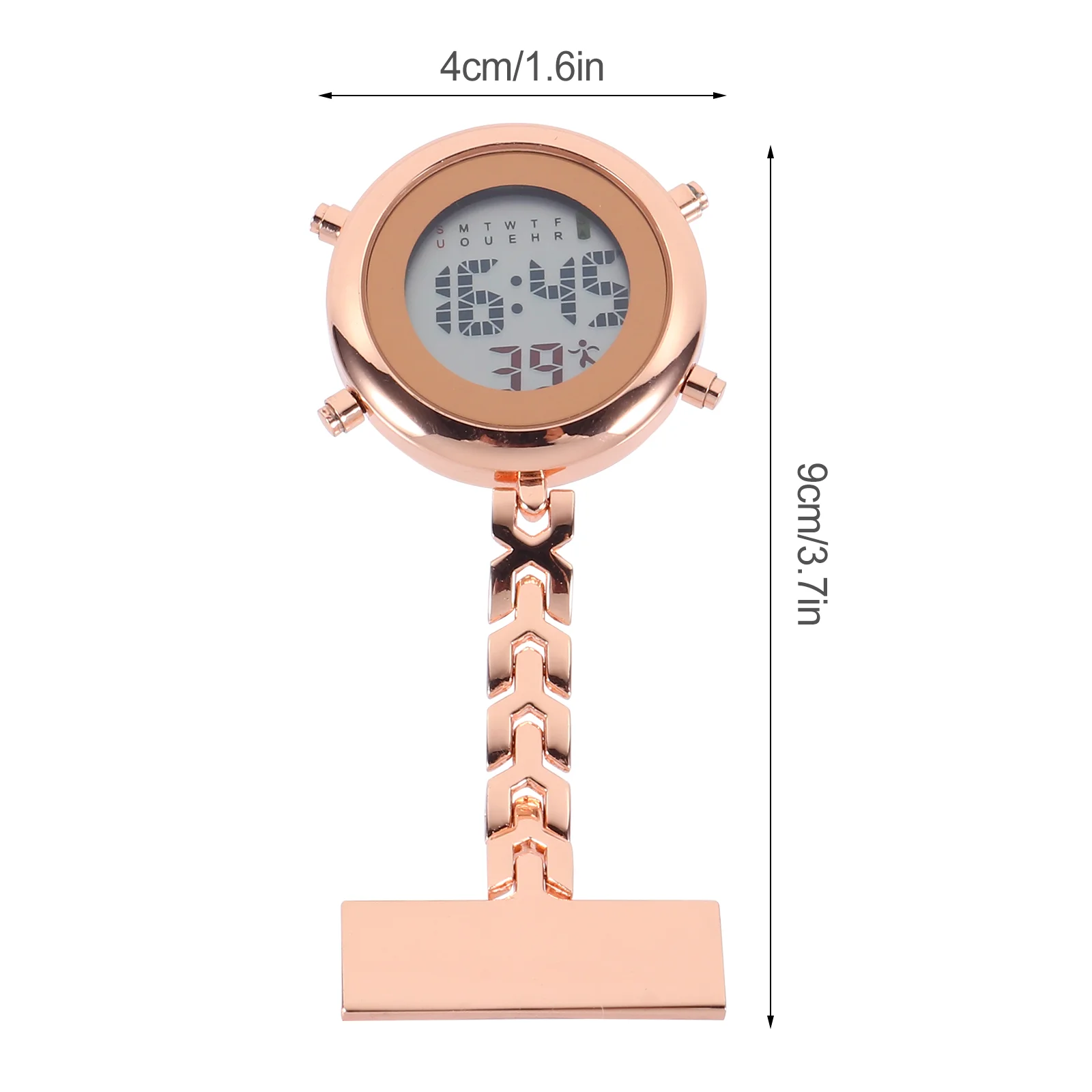 Tavolo da infermiera adatto per bambini Orologio elettronico robusto Specchio Fob Materiale: spilla portatile in vetro ordinario con materiali premium