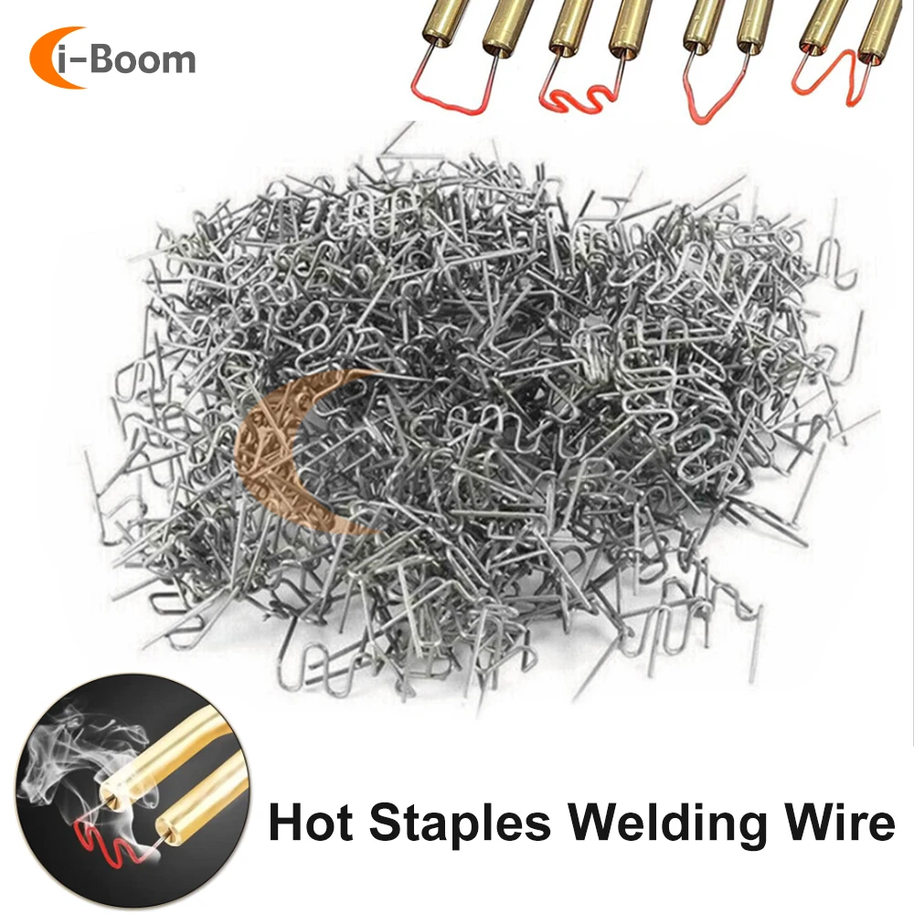 500Pcs Hot Melt Nails Bumper Plastic Welding Tool Automotive Abs Pvc Nail Repair 0.6mm 0.8mm Plastic Welder Accessories