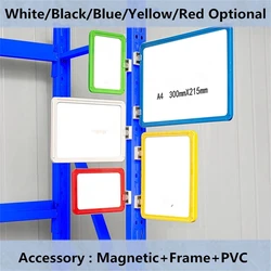 A4 Plastic Magnetic Shelf Labels Holder Display Frame Supermarket Product Price Tag Holder Display Board