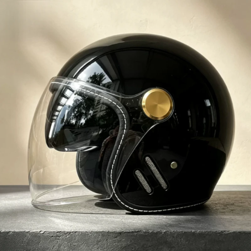 Safety Bright bl3/4 Open Face Motorcycle Helmet DOT Approved Dual Visor Side Vent ABS Shell All Season Scooter Motorbike