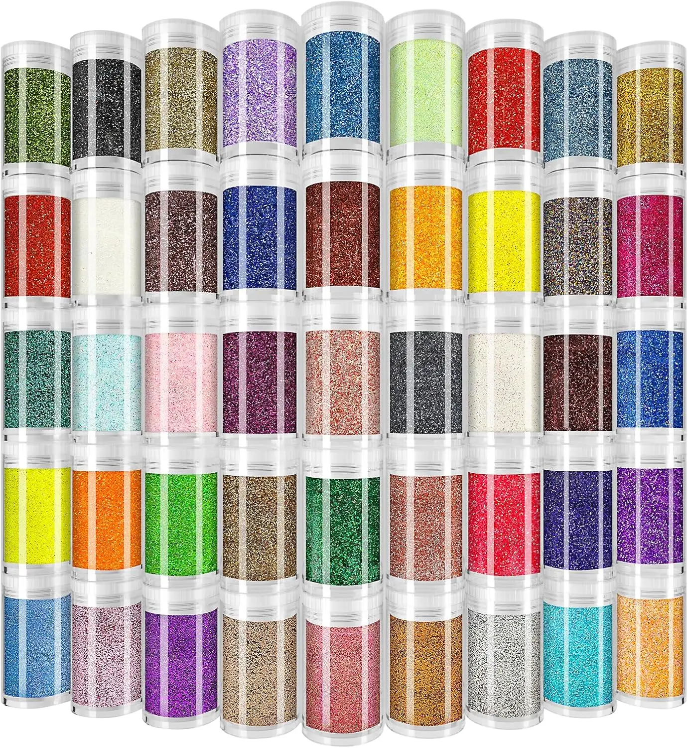 Ultra Fine Glitter for Nail,Set of 45 Colors, Extra Fine Resin Glitter Powder, Holographic & Iridescent Glitter Epoxy Glitter