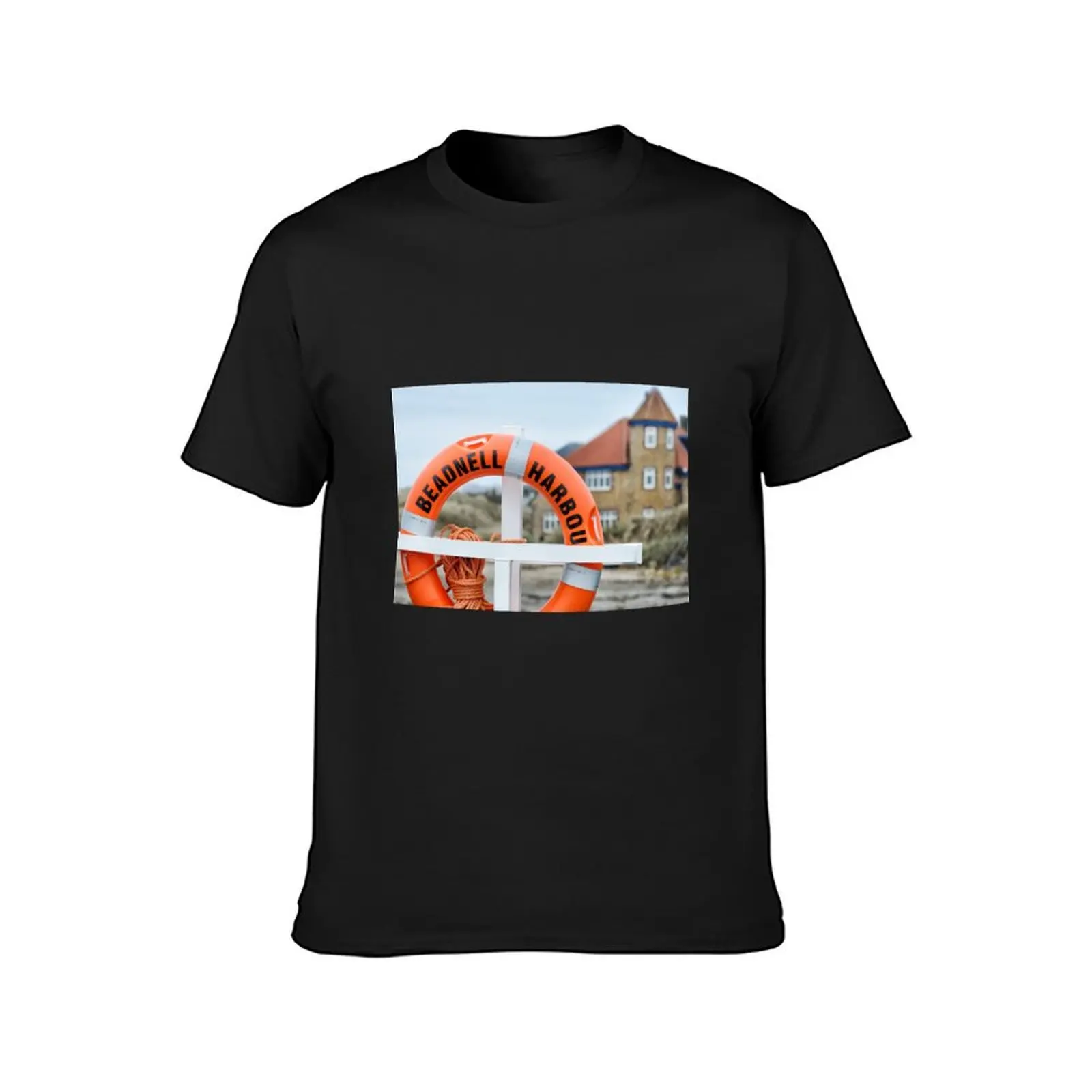 Beadnell Harbour Lifebuoy - Beadnell, Northumberland T-Shirt plain tees Blouse funny t shirts for men