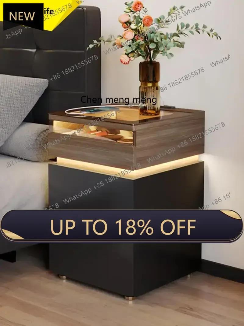 

P178 Bedside Table Simple Modern Household Locker Bedside Shelf Rechargeable Storage Cabinet