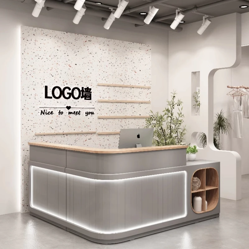 Reception Desks Modern Bar Counter Table Display Front Store Cash Small Clothing L-shaped Shopping Aesthetic Guide Shop Beauty