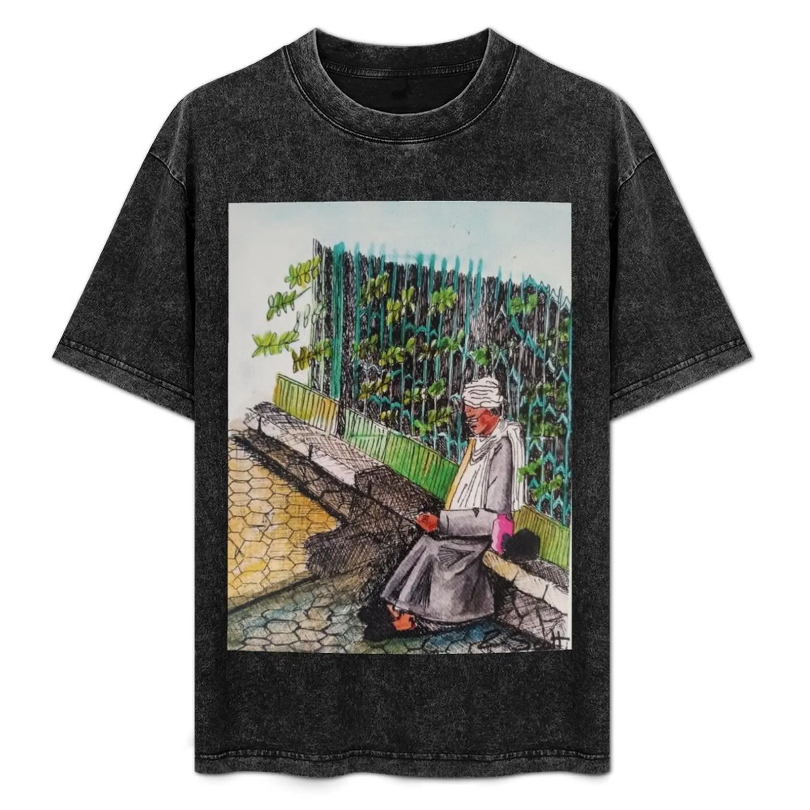 

Old man sitting at a park T-Shirt cute clothes vintage clothes mens plain t shirts