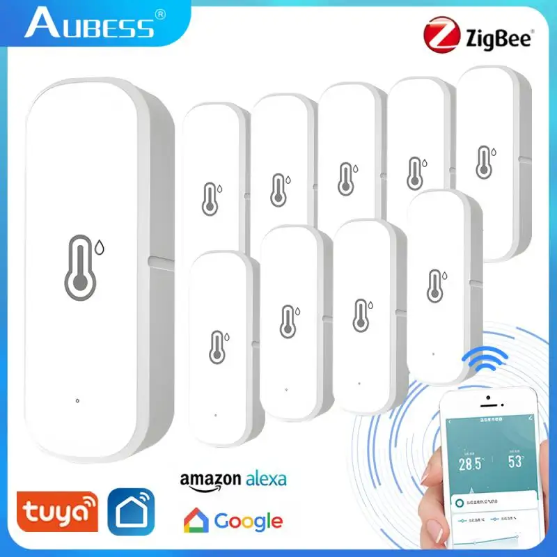 Tuya WiFi/ZigBee Smart Temperature Humidity Sensor Home Connected Thermometer Compatible With Smart Life Alexa Google Assistant