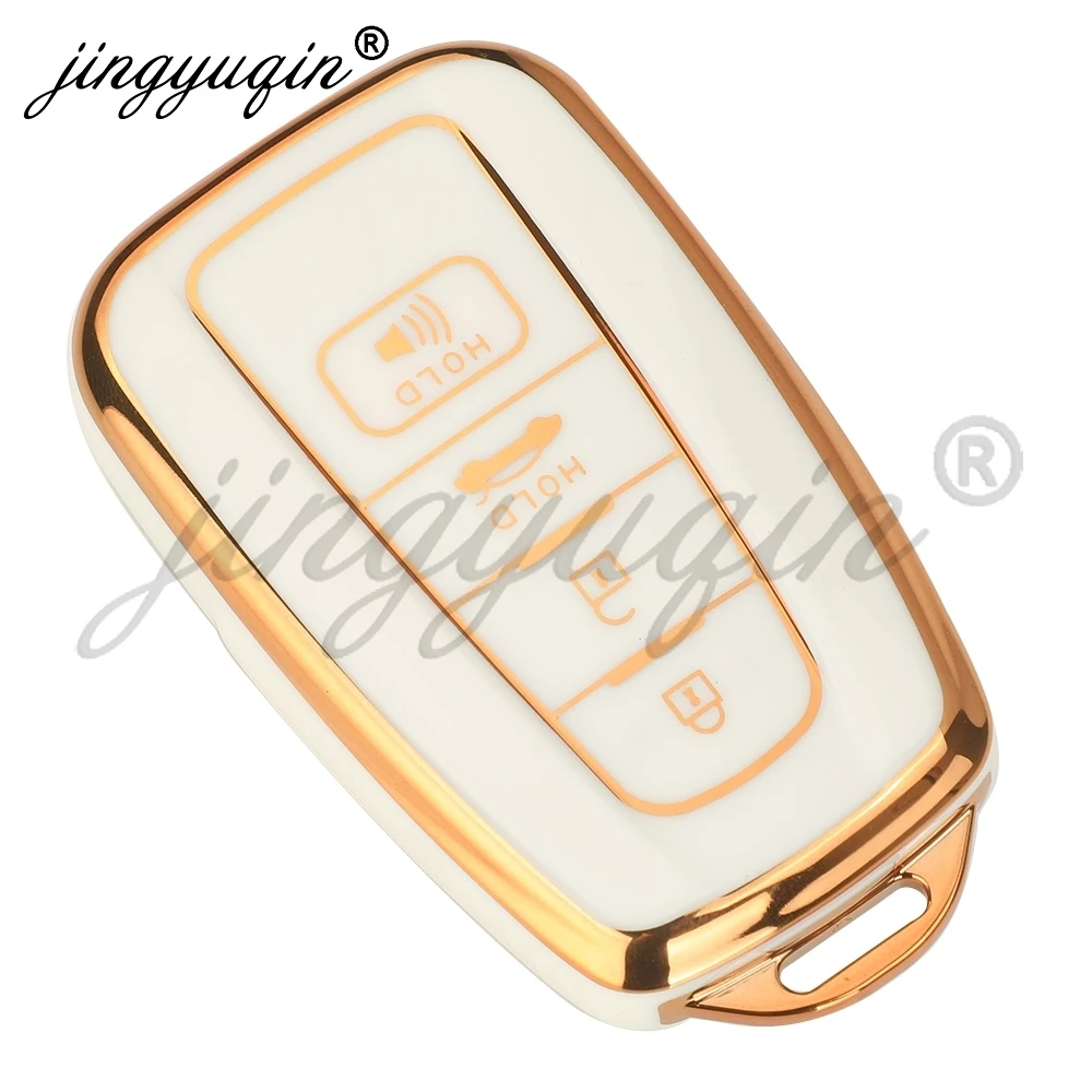 jingyuqin TPU Pokrowiec na kluczyk zdalnego sterowania do Toyoty CHR Camry Corolla RAV4 Highlander C-HR Prius Land Cruiser Prado 4 przyciski — zdjęcie 5