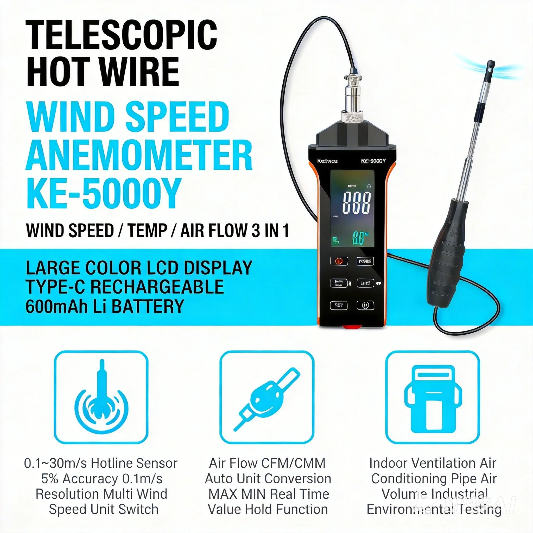 hot-wire-anemometer-01-30m-s-air-volume-temp-cfm-cmm-telescopic-probe-rechargeable-hvac-tool-holdpeak