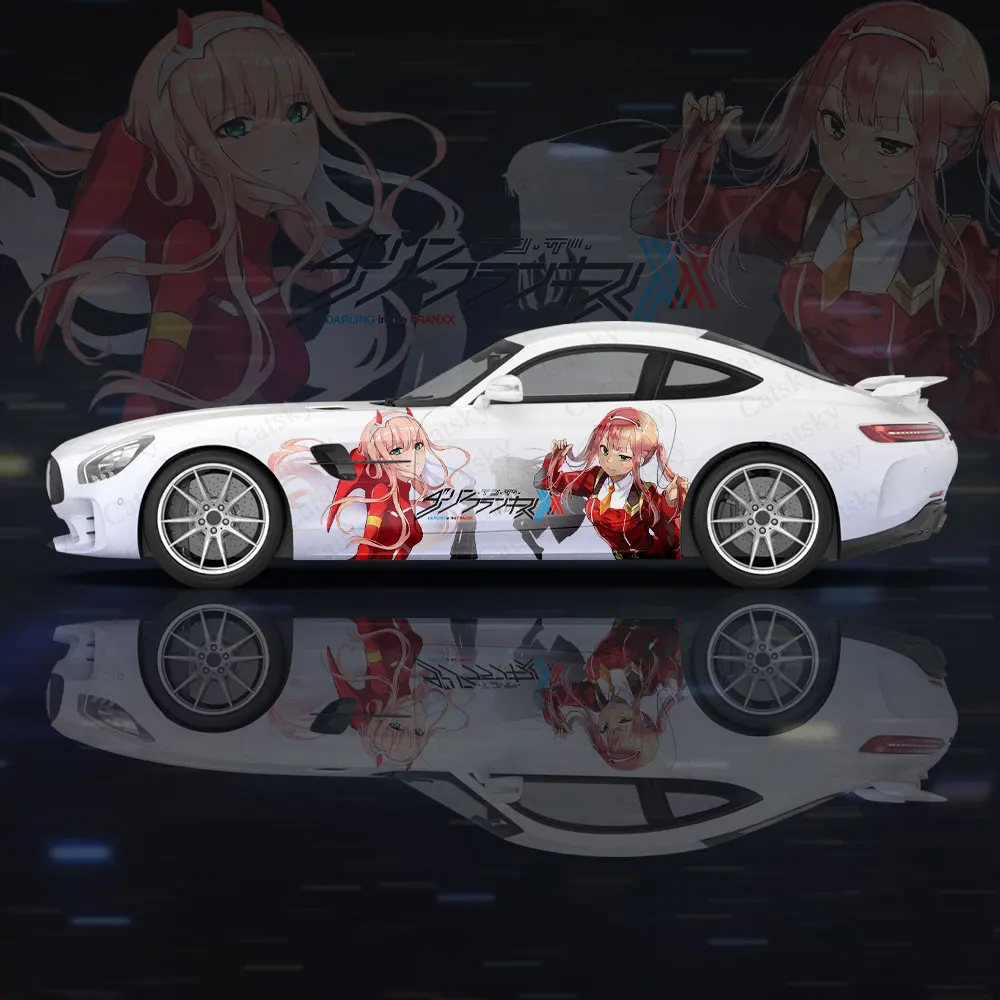 Zero Two 2pcs Car Sticker for Universal Large Car Decal Car Sticker for Univers Car Stickers Anime DARLING in the FRANXX