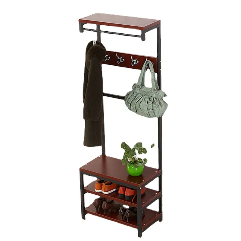 

Floor to ceiling coat rack, porch storage, foyer bedroom steel and wood coat rack