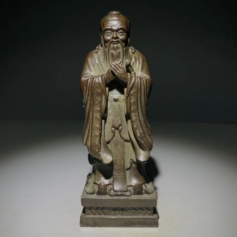 Antique Collection Confucius Statue Decoration Confucius Desk Home Decoration Teacher School Craft Decoration