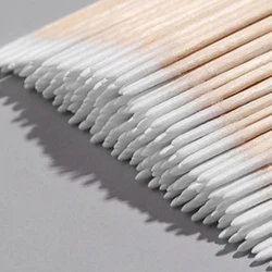 500pcs Lint-Free Wooden Micro Bud Swabs for Gentle and Precise Eyelash Extension Glue Removal and Makeup Application