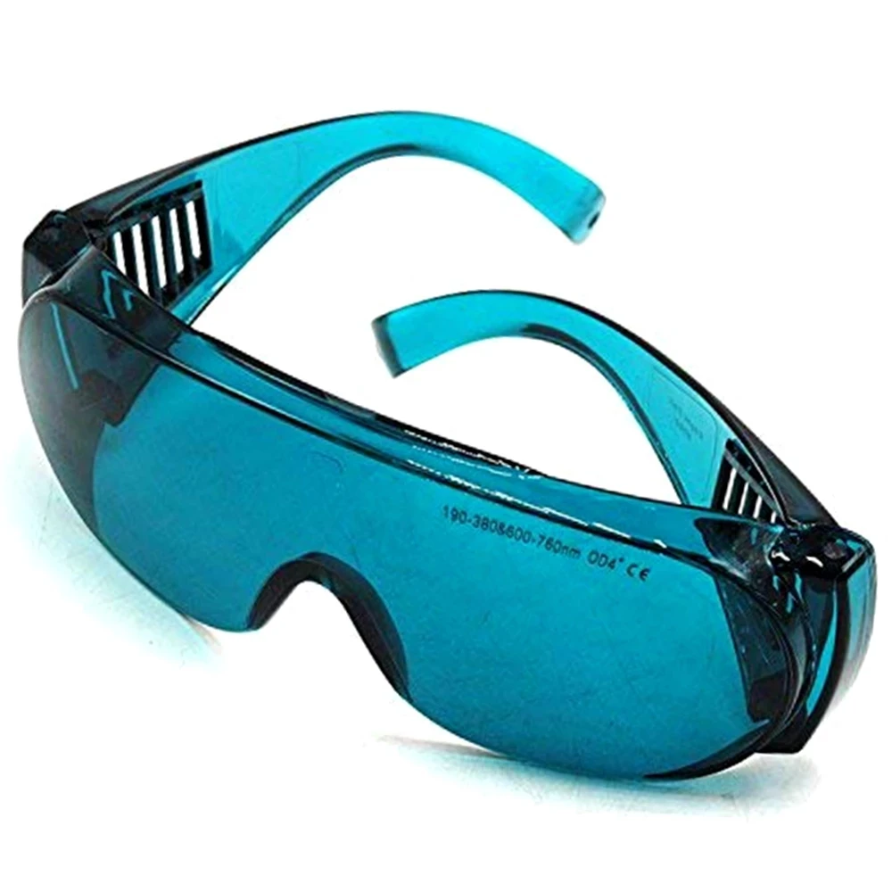 Gafas protectoras láser rojas para ojos, protección UV, 190nm-380nm y 600nm-760nm, OD4 +