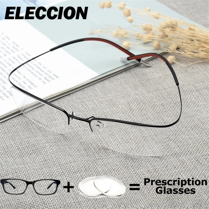 

ELECCION Prescription Lenses Presbyopia Myopia Reading Glasses Women Men Ultra Thin Light Flexible Optical Eyewear Multifocal