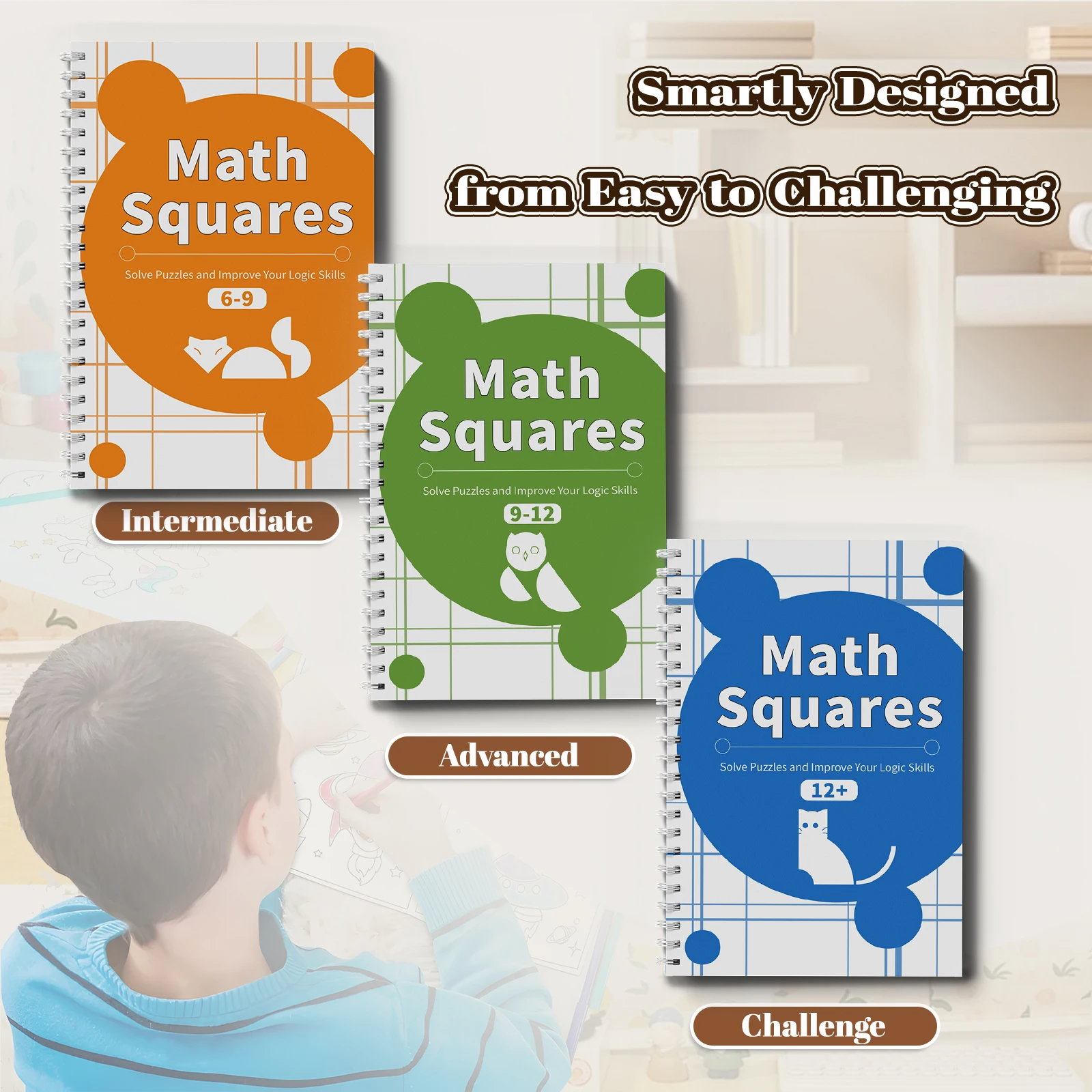 Fun Sudoku activity book, number reasoning and logic training, brain games workbook, boost focus and thinking skills
