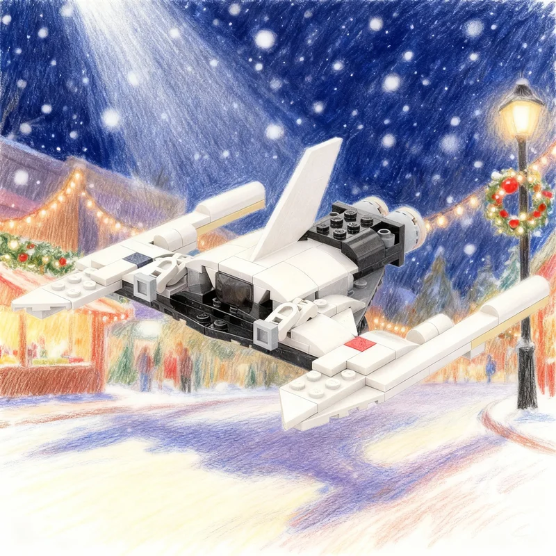 

105pcs MOC Creator 3 1 Space Shuttle Alt Lightspeed Model Building Blocks Toy Construction Christmas Gifts Education Brick Kids