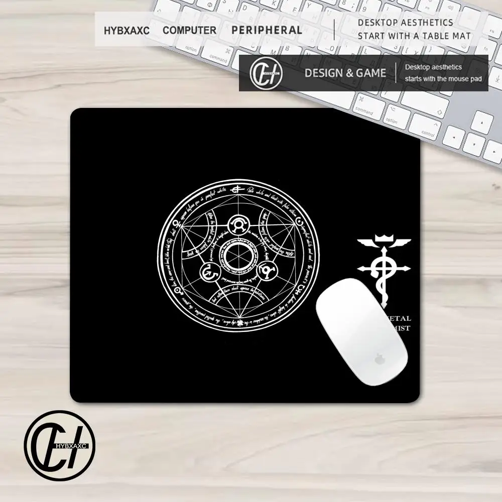 Gaming Mouse Pad Small Fullmetal Alchemist Mouse Pad Desktop Computer Keyboard Wireless Mouse Boy Girl Gift for Play Games