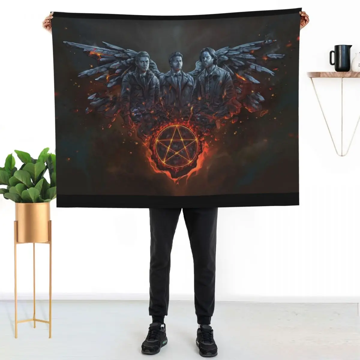 Team Free Will Burning Art Throw Blanket Soft Plush Plaid For Sofa Thin Warm heavy to sleep Polar warm for winter Blankets