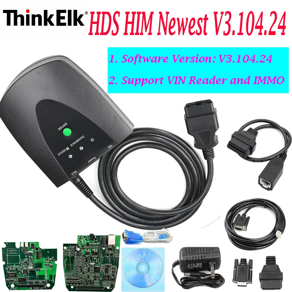 HDS HIM Newest V3.104.24 for Honda vehicles from 1992-2017  WITH USB to RS232 Support VIN Reader and IMMO