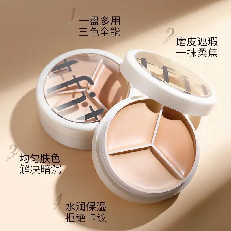 Professionele Make-Up Palet 3 Kleuren Concealer Cosmetica Voor Het Gezicht Oogcontour Donkere Kringen Corrector