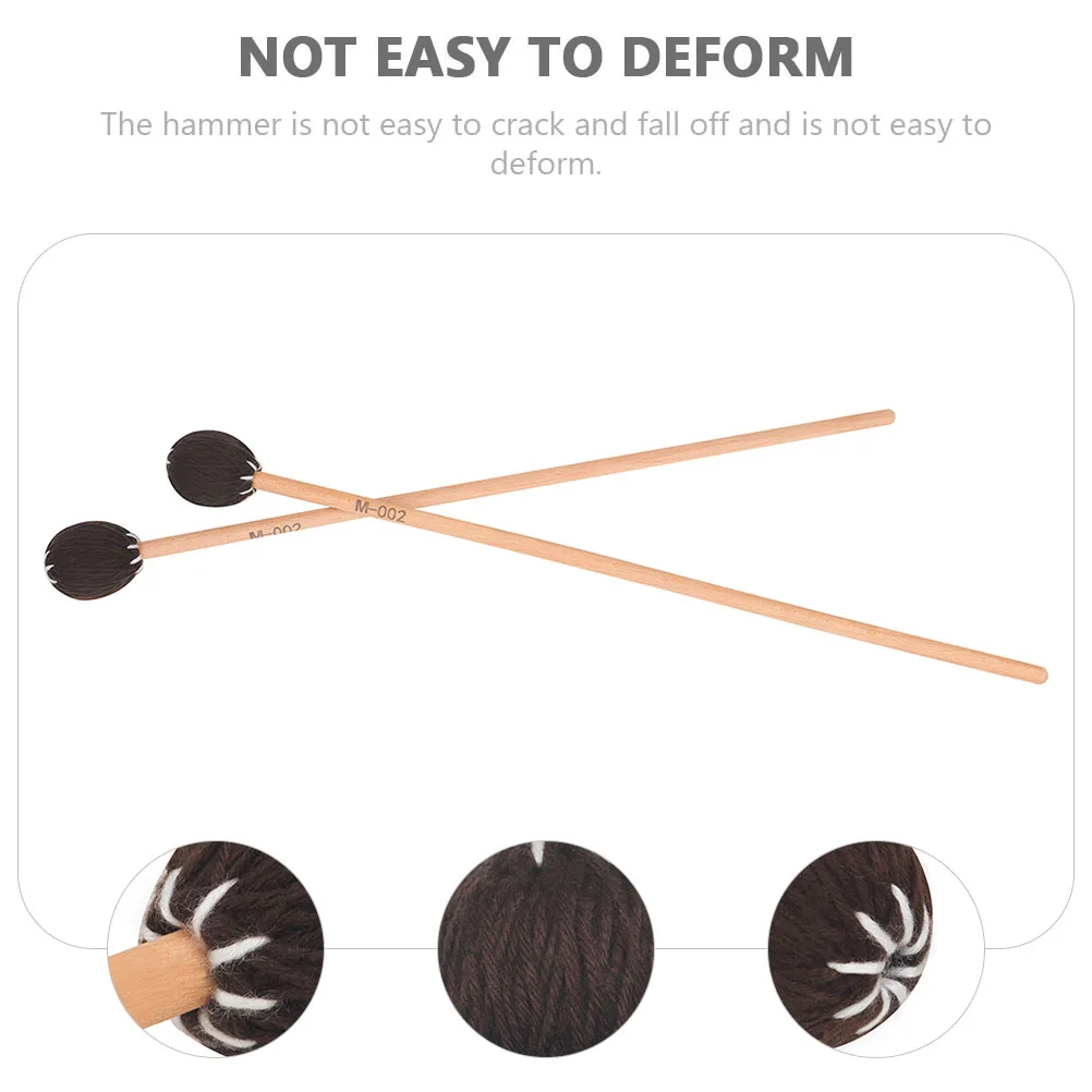 

2 Pcs Accessories Maple Drumsticks Marimba Hammer Mallet Mallets Musical Instruments