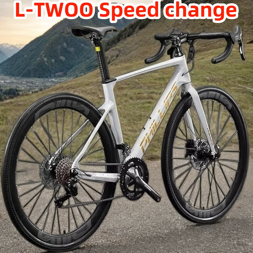 

700C Shuoshi Road Bicycle brake/speed transmission integrated 16/18/24/27Speed ​​Road Competition Bike Dual Disc Brake bicicleta
