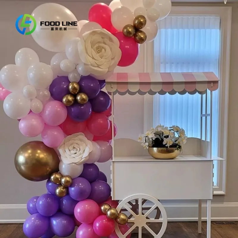 Mobile Ice Cream Cart Commercial Outdoor Kiosk Trolley with Refrigerated Display Canopy Wheels for Street Food Truck Custom