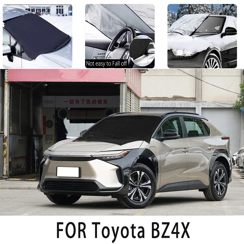 Car snowcover frontcover for Toyota BZ4X snowblocking heat insulation sunshade Antifreeze wind Frost prevention car accessories