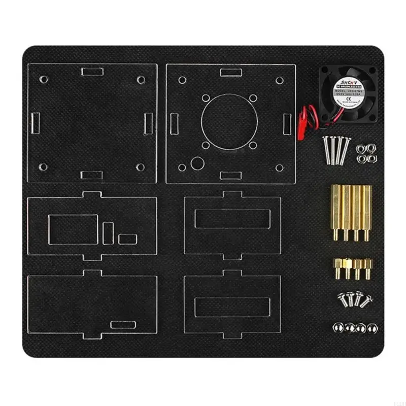 02DD Sturdy Acrylic Case for Orange Pi 3 Development Board Enclosure Development Board Protective Shells Accessories