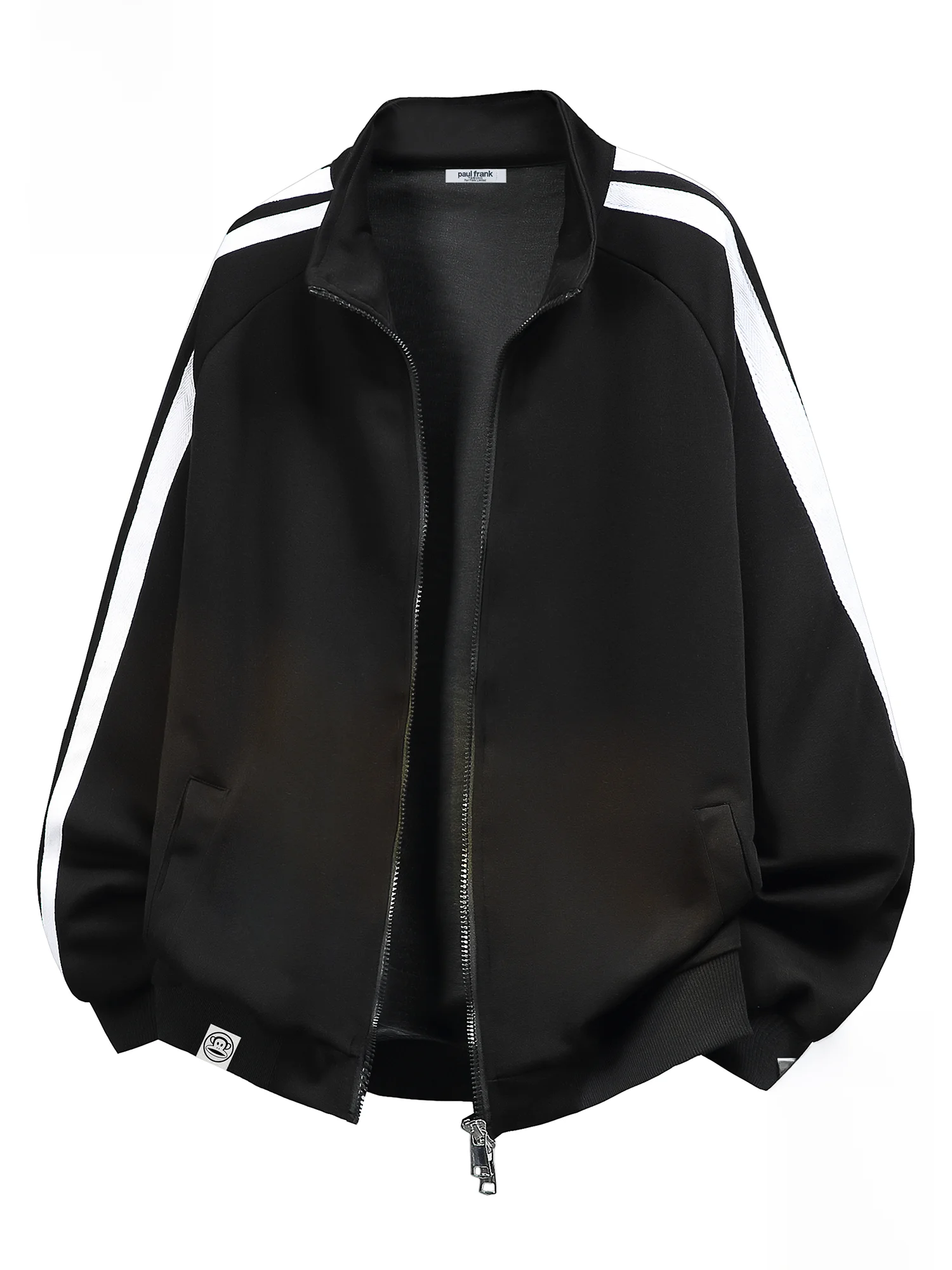 

PaulFrank Large-Mouth Monkey 2026 New Stripe Long-Sve Sweatirt Men's Spring Casual Stand Collar Loose Outerwear