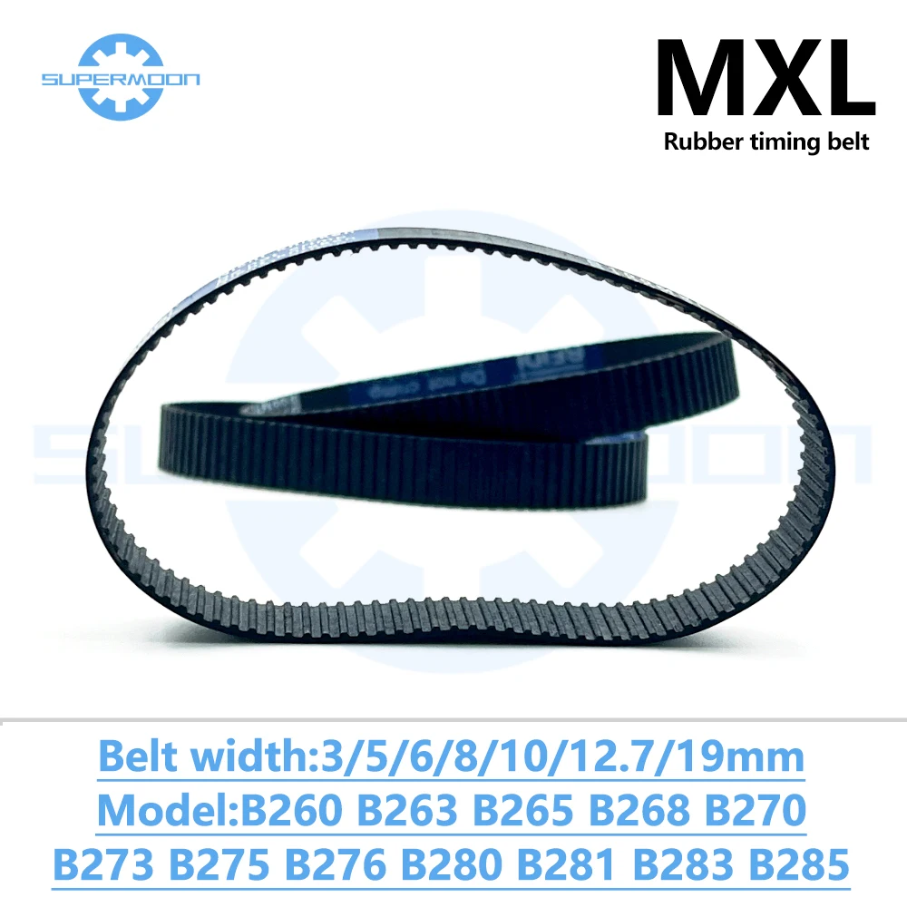 

MXL Trapezoidal Tooth Timing Belt B260 B263 B265 B268 B270 B273 B275 B276 B280 B281 B283 B285 Width 3-19mm Transmission Belt