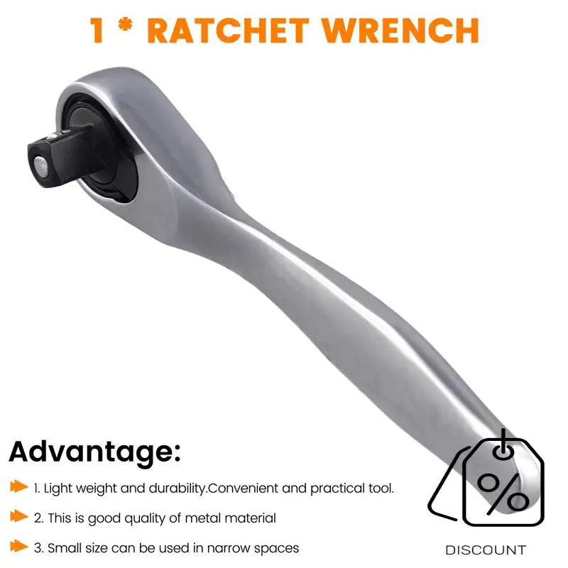 BAAG-Mini 1/4 Ratchet Wrench High Quality Quick Socket Ratchet Wrench Screwdriver Wrenches Tools Small Spanner 72 Tooth
