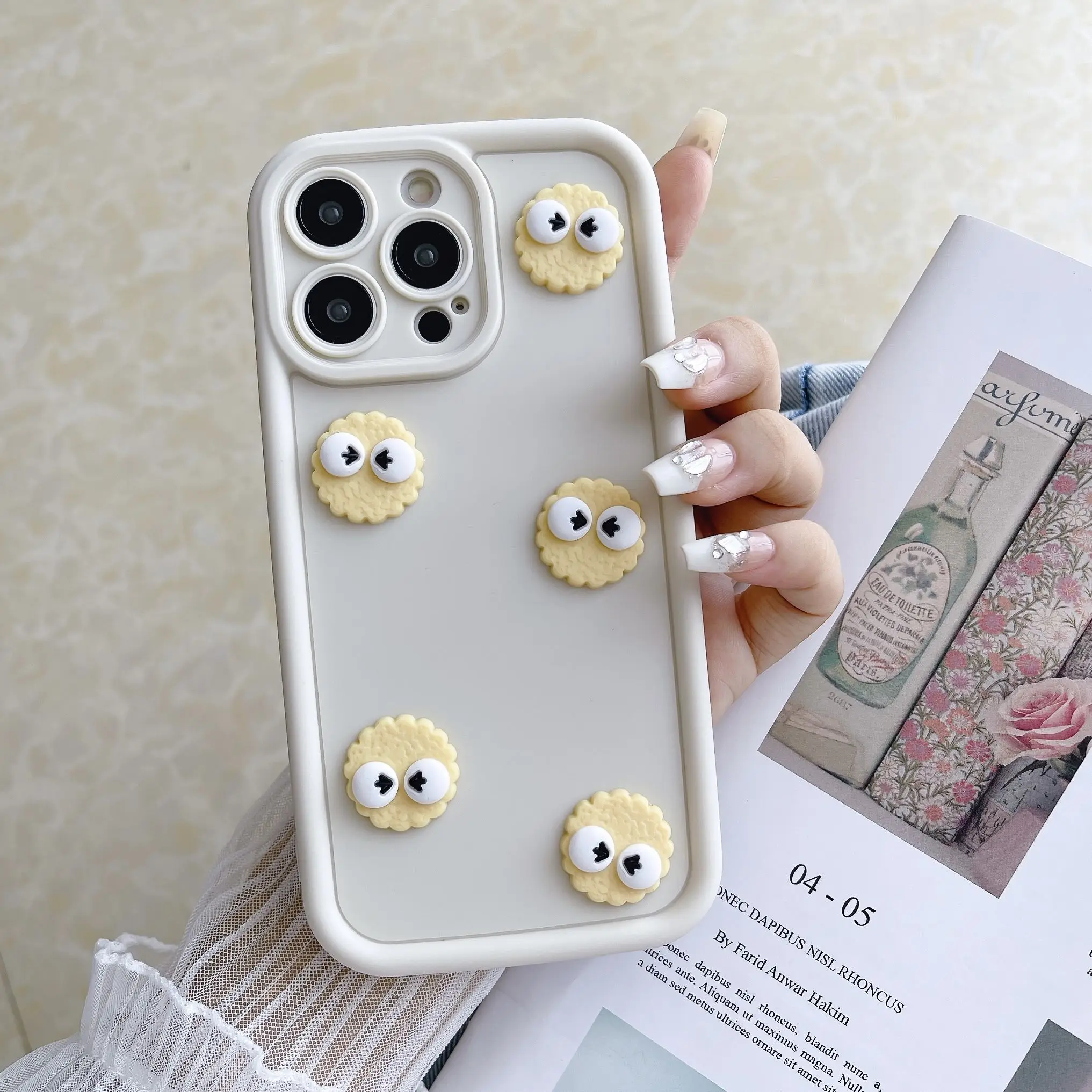 Moto 30 G22 Cute 3d Biscuit Silicone Soft Phone Case For Motorola Moto G14 E22 G30 G20 G10 G54 G9 Play Women Matte Back Cover