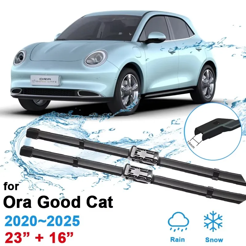

Car Wiper Blades For Ora Good Cat GT Haomao GWM Ora 03 Funky Cat ES11 2020~2025 Wipers Brushes Cleaning Windows Auto Accessories