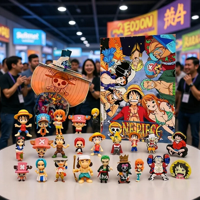 Hot One Piece 24 Days Countdown Calendar Anime Collectible Figurine Mini Surprise Figure For Anime Lovers Holiday Gift