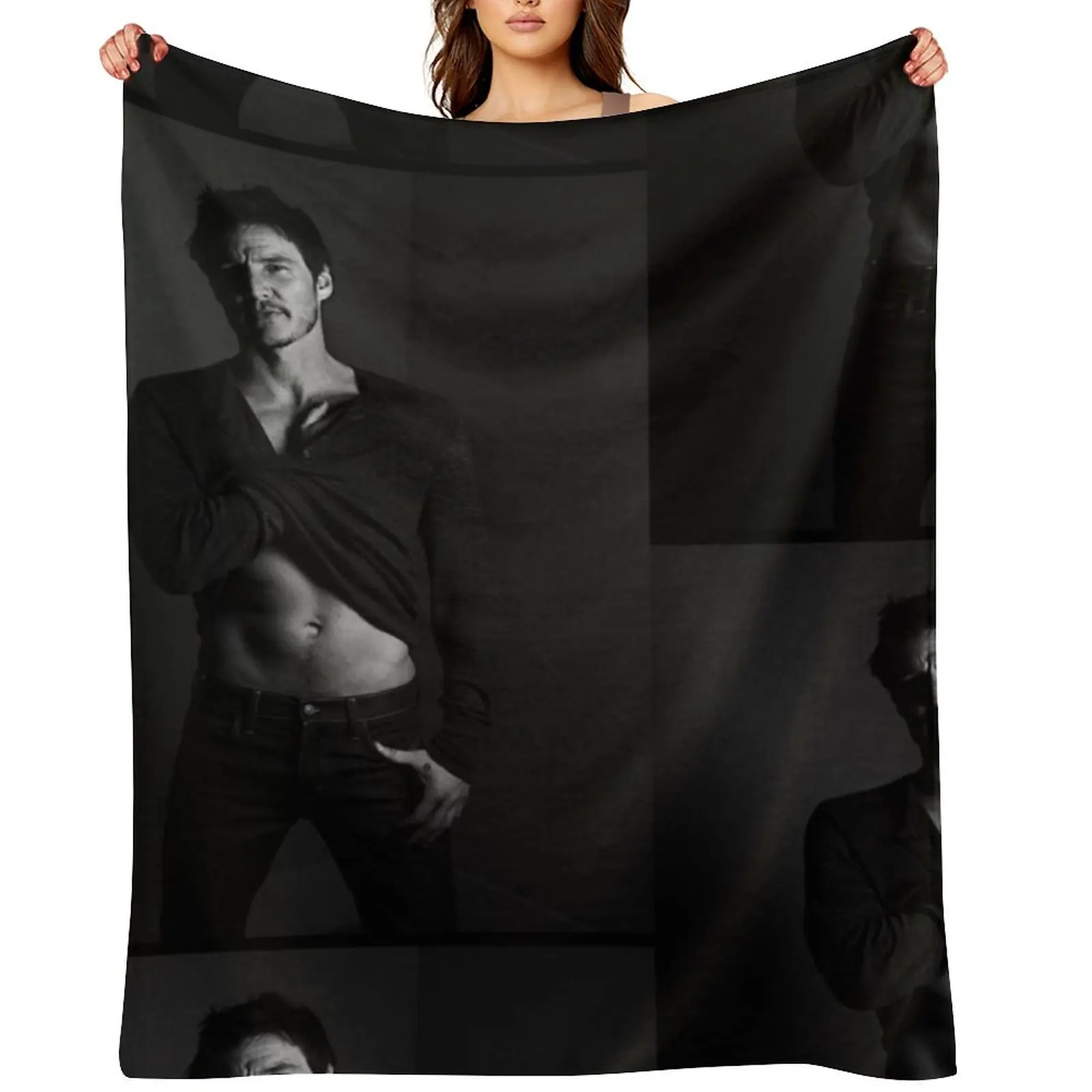 

Pedro Pascal - BW I Throw Blanket for winter Personalized Gift Summer Beddings Luxury Throw Blankets
