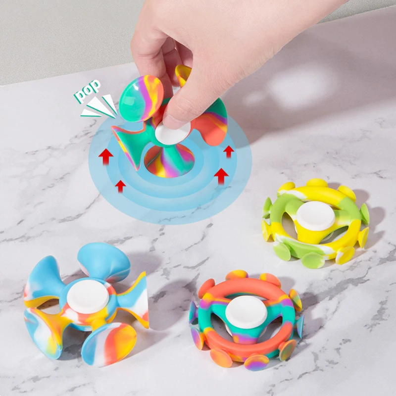 

Anti Stress Finger Hand Grip Stress Reliever Fidget Toy Adult Child Simple Anti-Stres Toys Decompression Finger Spinner