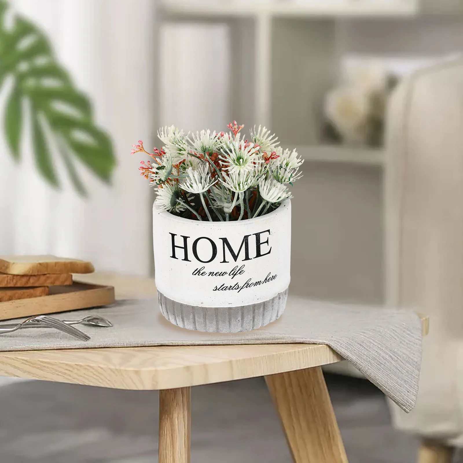 

Faux Bonsai Potted Plant Realistic Artificial Flower Decor for Office Indoor Space Plastic Desktop Greenery Arrangement