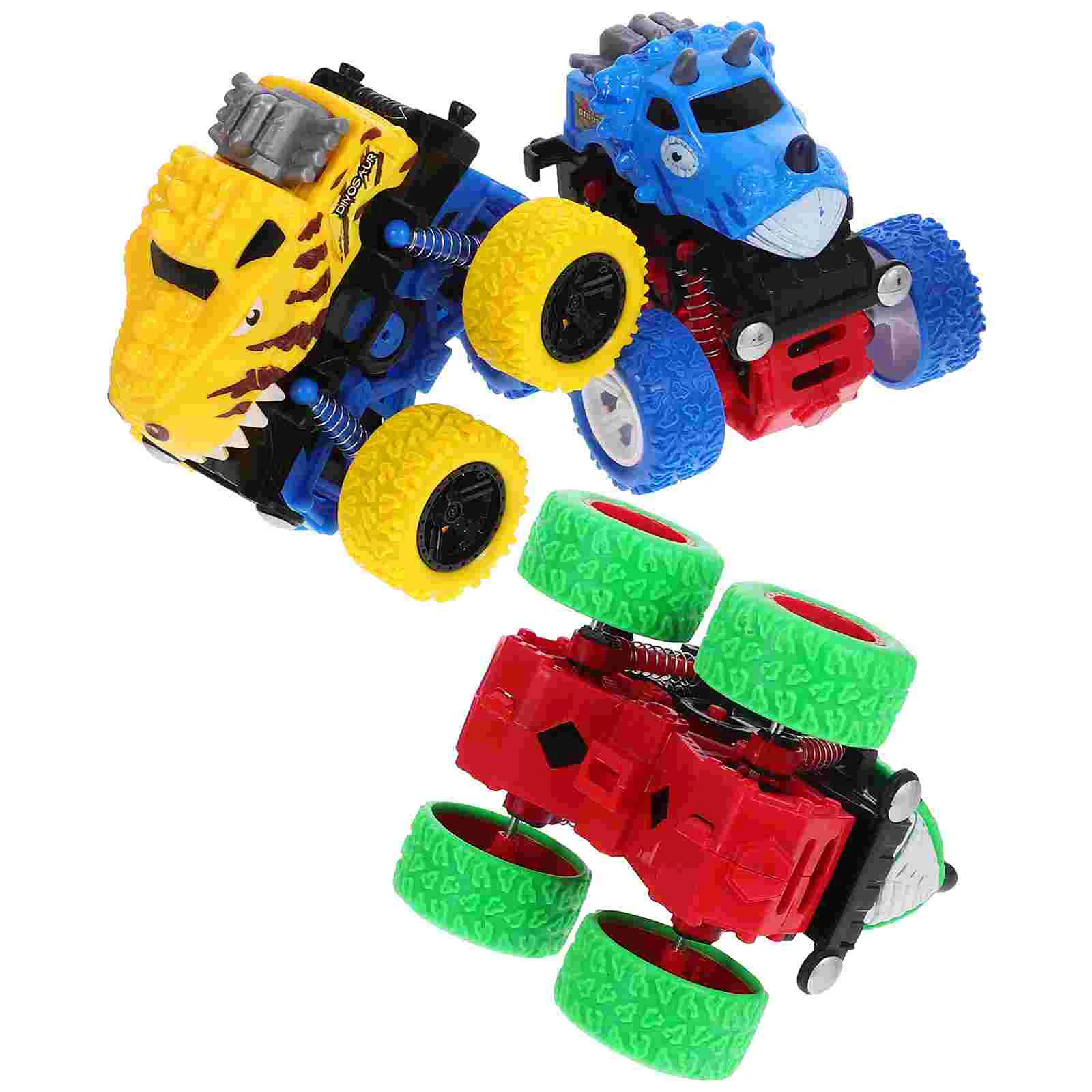 3 Pcs Four-wheel Drive Off-road Vehicle Toys Car SUV for Kids Simulation Models Educational Abs Plastic Inertia Child