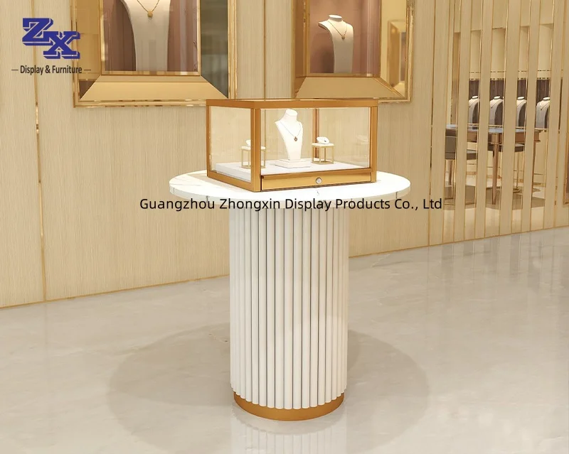 Custom.High End Design Jewelry Display Table Cabinet With Table Top Cases for Jewelry Store Showroom Jewelry Display