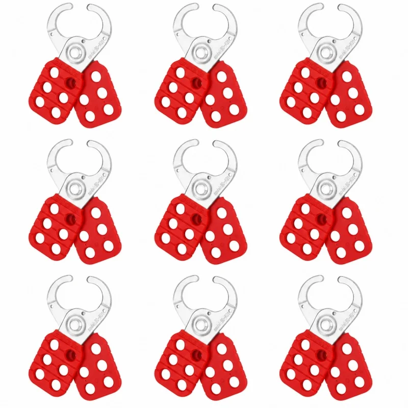 BOZZYS Industrial Lockout Hasp, OSHA Compliant LOTO Energy Isolating Device, 25mm 6 Holes for Chemical & Power Maintenance