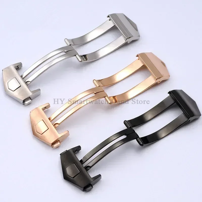 18mm 20mm klamra ze stali nierdzewnej do serii TAG skórzany pasek silikonowy zapięcie wymiana paska do zegarka klamra metalowe składane zapięcie